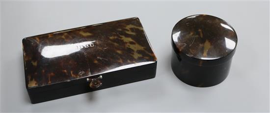 Two tortoiseshell boxes